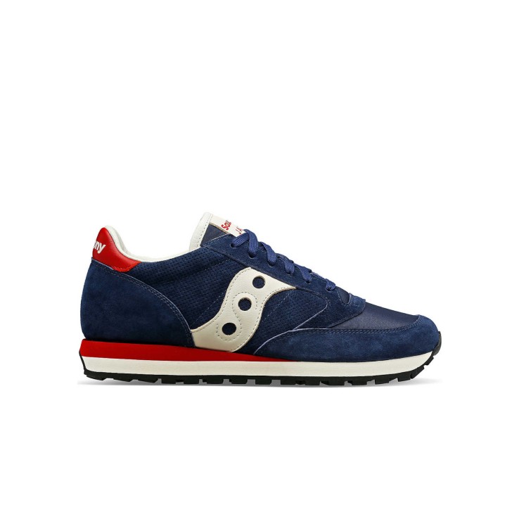 Saucony jazz original sneakers blu con inserti rossi 