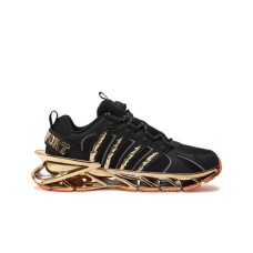 PLEIN SPORT SNEAKER RUNNER IN MESH  E LEATHERY BLACK GOLD