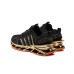 PLEIN SPORT SNEAKER RUNNER IN MESH  E LEATHERY BLACK GOLD