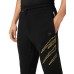 PLEIN SPORT PANTALONE JOGGING TROUSERS IN COTONE BLACK E GOLD