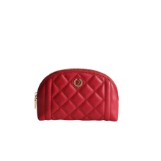 Pollini pochette rossa con logo oro nella parte anteriore 