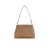 GUESS BORSA A SPALLA BROWN CON 4G LOGO ALL OVER E TRACOLLA REGOLABILE E ESTRAIBILE