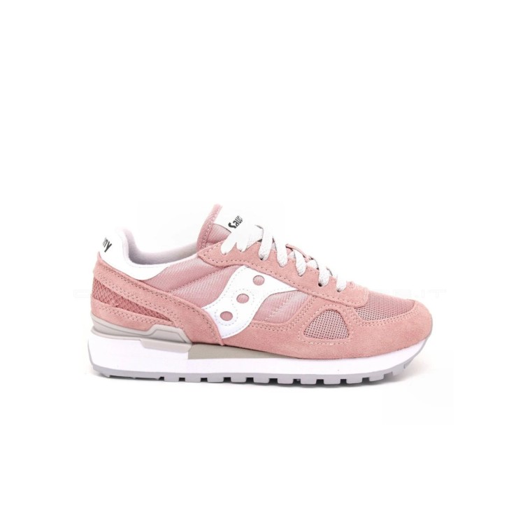 Saucony shadow original sneakers rosa con inserti bianchi