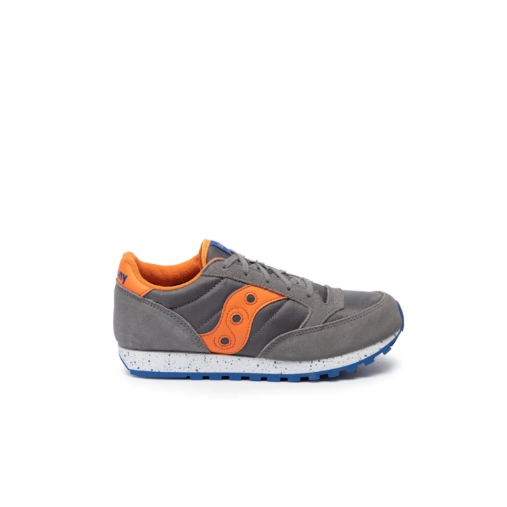 Saucony jazz original sneakers grigia con inserti arancio 