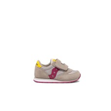 Saucony baby jazz tortora con inserti fucsia 