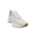 4US SNEAKER IN LEATHER E SUEDE WHITE GOLD DA DONNA