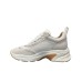 4US SNEAKER IN LEATHER E SUEDE WHITE GOLD DA DONNA