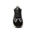 4US SNEAKER IN LEATHER E SUEDE BLACK SILVER DA DONNA