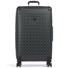 GUESS WILDER VALIGIA TROLLEY GRANDE NERA CON LOGO ALL-OVER