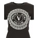 Versace Jeans Couture T-shirt da Donna Nera con Maxi logo