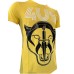 Cesare Paciotti 4US T-shirt gialla a manica corta con maxi stampa e logo bianco