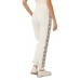 GUESS PANTALONE JOGGER REGULAR FIT IN COTONE CREAM CON BANDE CON 4G LOGO 