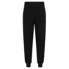 GUESS PANTALONE JOGGER REGULAR FIT IN COTONE BLACK CON BANDE CON 4G LOGO 