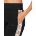 GUESS PANTALONE JOGGER REGULAR FIT IN COTONE BLACK CON BANDE CON 4G LOGO 