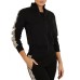 GUESS FELPA IN COTONE BLACK FULL ZIP CON BANDE 4G LOGO