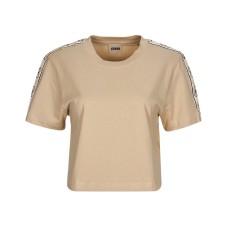 GUESS T-SHIRT BRITNEY TAUPE "4G" LOGO LATERALE 