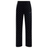 GUESS PANTALONE IN CINIGLIA BLACK CON 4G LOGO ALL OVER 