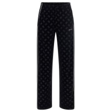 GUESS PANTALONE IN CINIGLIA BLACK CON 4G LOGO ALL OVER 