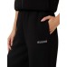 GUESS PANTALONE JOGGER BLACK CON LOGO LETTERING IN STRASS