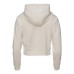 GUESS FELPA CROPPED WHITE CON CAPPUCCIO PEONY LOGO ALL OVER