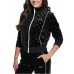 GUESS FELPA FULL ZIP BLACK IN CINIGLIA 4G LOGO ALL OVER 