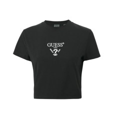 GUESS T-SHIRT COLETTE NERA LOGO NELLA PARTE ANTERIORE 