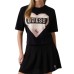 GUESS T-SHIRT MONICA NERA CON MAXI CUORE 