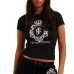 Juicy Couture T-shirt nera con logo nella parte anteriore
