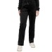 JUICY COUTURE PANTALONE BLACK IN CINIGLIA CON LOGO LETTERING IN STRASS ARGENTO 