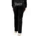 JUICY COUTURE PANTALONE BLACK IN CINIGLIA CON LOGO LETTERING IN STRASS ARGENTO 