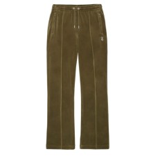 JUICY COUTURE PANTALONE GREEN IN CINIGLIA CON LOGO LETTERING IN STRASS 