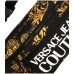 Versace Jeans Couture Marsupio ExtraLarge in nylon nero con stampa All Over Barocco e logo lettering gommato