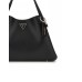 GUESS BORSA A SPALLA BLACK CON PENDENTE ESTRAIBILE CON LOGO LETTERING SILVER 