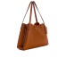 GUESS BORSA A SPALLA COGNAC CON PENDENTE ESTRAIBILE CON LOGO LETTERING GOLD 