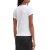 JUICY COUTURE T-SHIRT A MANICA CORTA IN COTONE WHITE CON MAXI LOGO LETTERING RICAMATO E STRASS	