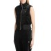 JUICY COUTURE GILET IN CINIGLIA BLACK CON LOGO LETTERING IN STRASS ARGENTO