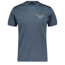 Emporio Armani T-shirt Petrolio da Uomo con logo Aquila