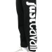 Just Cavalli Pantalone jogger nero in cotone con maxi logo stampato