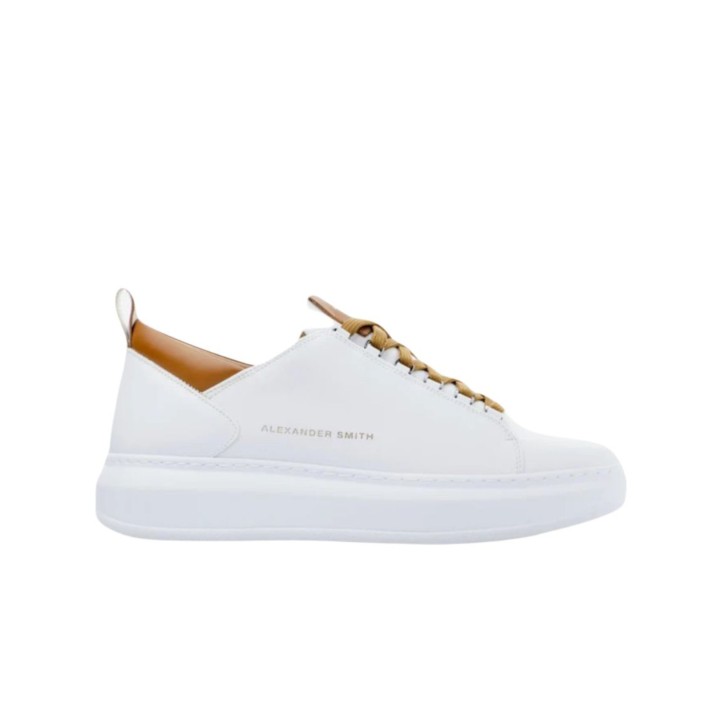 ALEXANDER SMITH SNEAKERS - COLORE: BIANCO/MARRONE