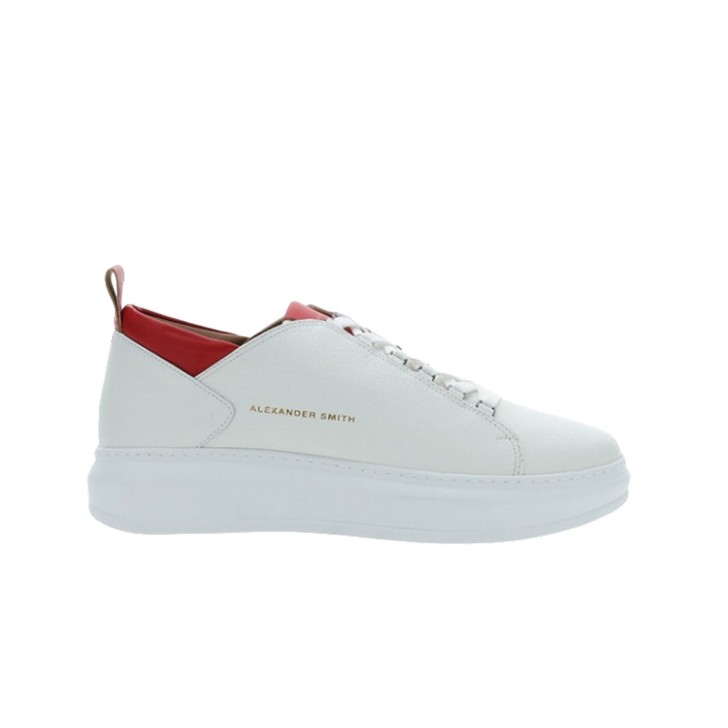 ALEXANDER SMITH SNEAKERS - COLORE: BIANCO/ROSSO