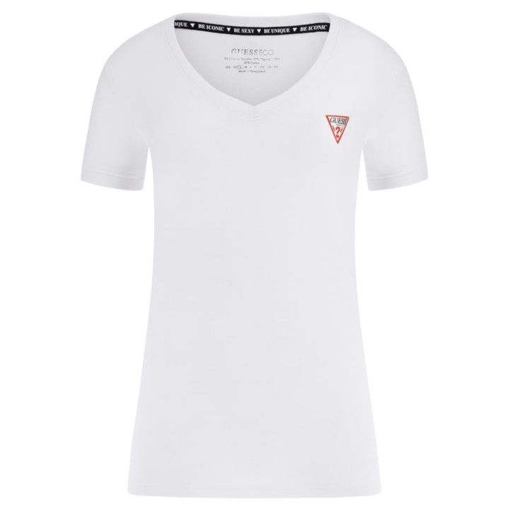 GUESS T-SHIRT BIANCA CON LOGO LATERALE