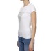 GUESS T-SHIRT A MANICA CORTA IN COTONE BIANCA CON LOGO IN STRASS