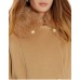 GUESS CAPPOTTO DOPPIOPETTO BEIGE CON COLLO IN ECOPELLE E SIMILPELLICCIA ESTRAIBILE	