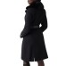 GUESS CAPPOTTO DOPPIOPETTO BLACK CON COLLO IN ECOPELLE E SIMILPELLICCIA ESTRAIBILE