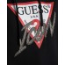 GUESS FELPA CON CAPPUCCIO IN COTONE BLACK CON MAXI LOGO ICON IN STRASS	