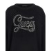 GUESS MAGLIONCINO OVERSIZE BLACK CON LOGO LETTERING IN STRASS E PAILLETTES