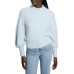 GUESS MAGLIONE RELAXED A COLLO ALTO SKY BLUE IN FILATO FRUZZY	