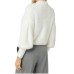 GUESS MAGLIONE RELAXED A COLLO ALTO WHITE IN FILATO FRUZZY 