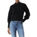 GUESS MAGLIONE RELAXED A COLLO ALTO BLACK IN FILATO FRUZZY 