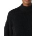 GUESS MAGLIONE RELAXED A COLLO ALTO BLACK IN FILATO FRUZZY 